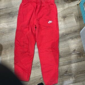 Red adult small Nike sweatpants
